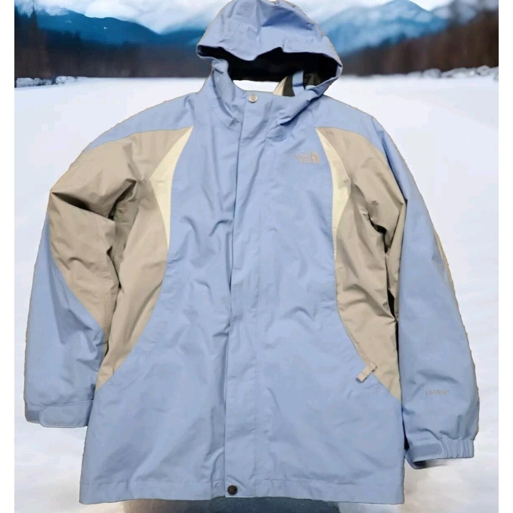 The North Face 3-in-1 Triclimate Jacket Girls XL 18 Blue Grey Excellent HyVent